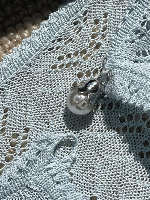 327-12 渠道圆正 把铃兰装进口袋 雕 单面镂空花型针织开衫 半身裙 商品图11