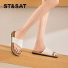 星期六26夏新款时尚简约金属夹趾平底凉拖SSE2110CLG 商品缩略图8