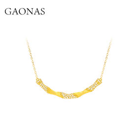 GAONAS   亭亭轩竹照 金色中式贵气项链11935XGO