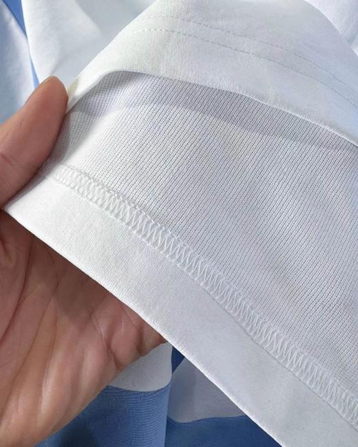 F032743拼接短袖圆领休闲运动服情侣款速干透气运动休闲训练短袖T恤 商品图10