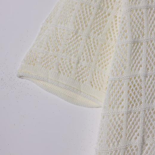 SDSA男装2026新款高贵轻奢潮牌镂空格子圆领短袖T恤高街百搭上衣 商品图3