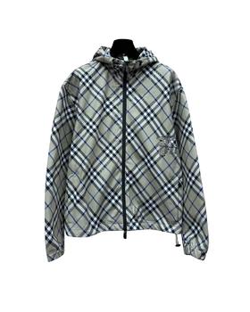 男款刺绣格纹连帽外套lv007