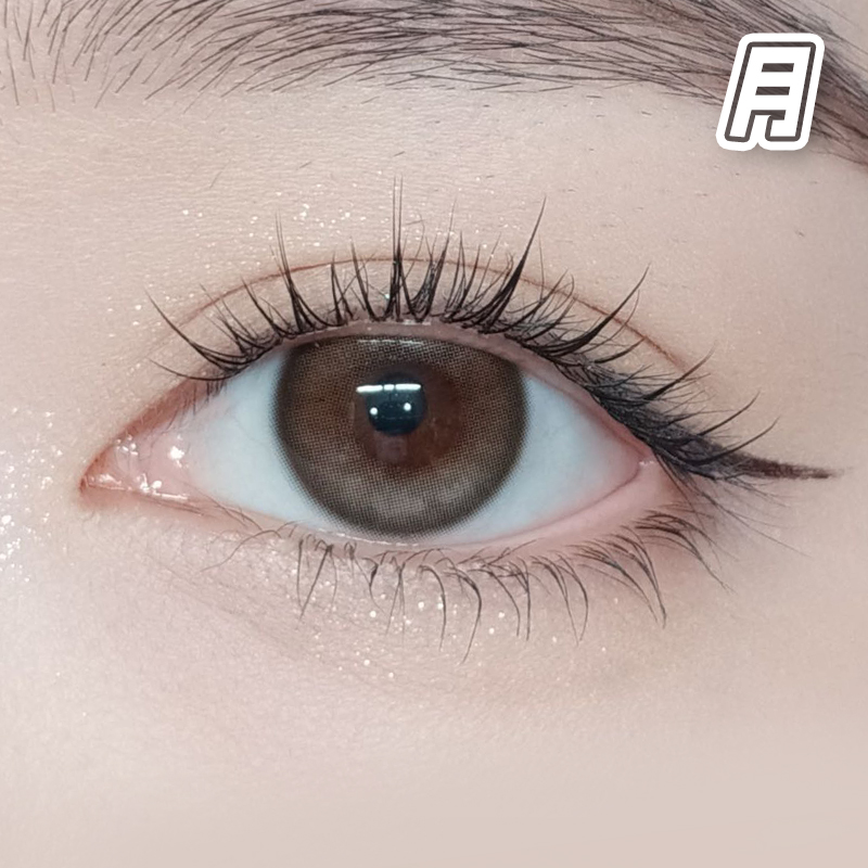 #茶光珠 棕 14.2mm【2片装】舒适推荐 / 进口月抛