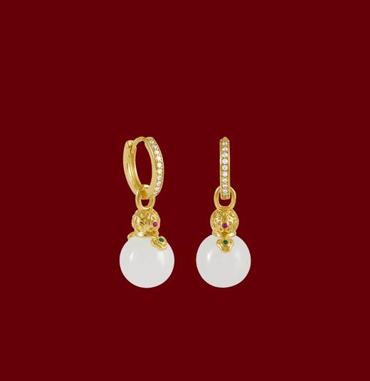 【宫里上新】福禄双全 和田玉耳饰 商品图2