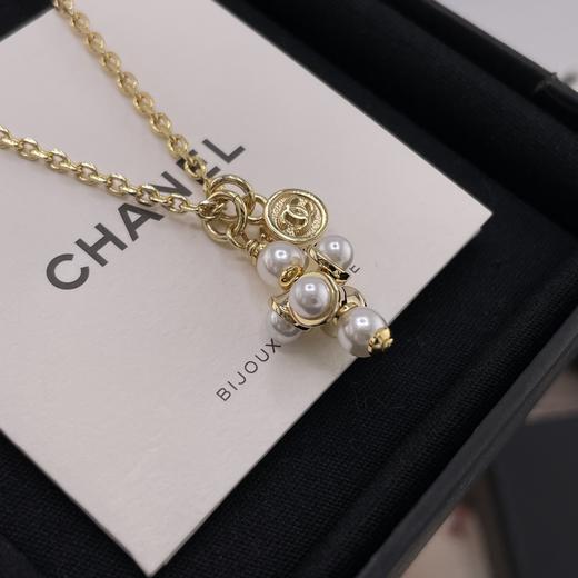 HD15 香奈儿 堆叠杠铃珠双坠项链 商品图2