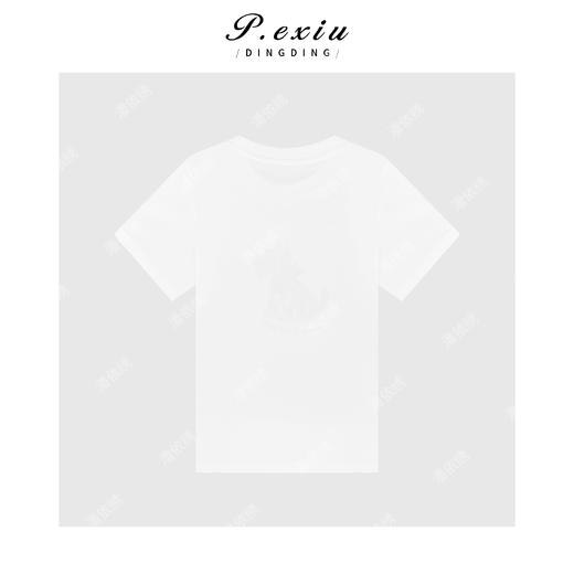 03-5潘依绣丁丁宠粉【可爱修狗】多色刺绣卡通减龄百搭短袖T恤W-62969 商品图2