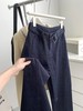 F0327118气质带腰带牛仔弯刀裤女遮胯显瘦梨形裤镰刀裤拖地裤 商品缩略图1