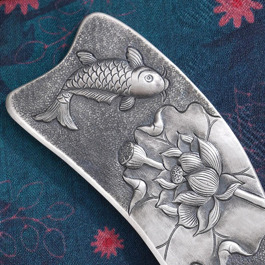 子佩集S999手工银【莲华鱼跃】摆件【ZYG022】原创设计2602 商品图1