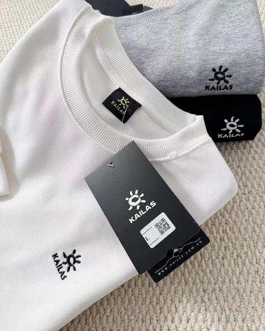 F032739早春新款利落百搭高支纱线刺绣圆领套头休闲卫衣 商品图12