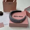 MIUMIU 新款字母格纹发箍 商品缩略图0