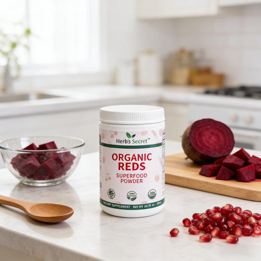 【瑕疵清仓 结块款】Herb’s Secret  SuperFood有機蔬果粉红粉 300g 买一送二❗️ 商品图7