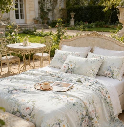 山下久奈法式花韵高端凉感丝夏被，母婴级安全、凉感丝面料、法式水彩花卉印花，一件不留的出口标准。 商品图10