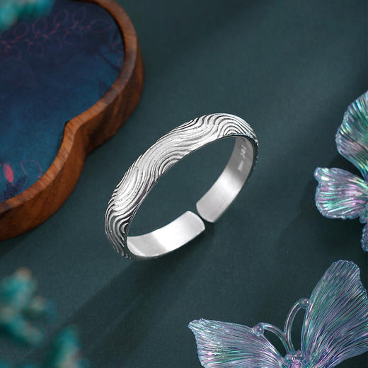 子佩集S999手工银【月华浸梦】手镯【55031103】原创设计 商品图1