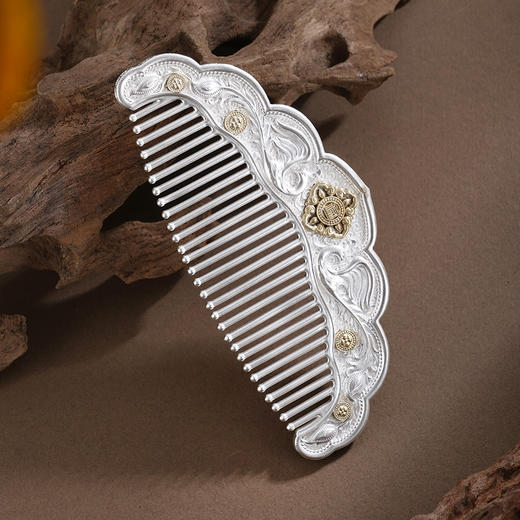 子佩集【凤舞如意】银S999梳子【HSSZ007】原创作品凤凰双色2602 商品图1