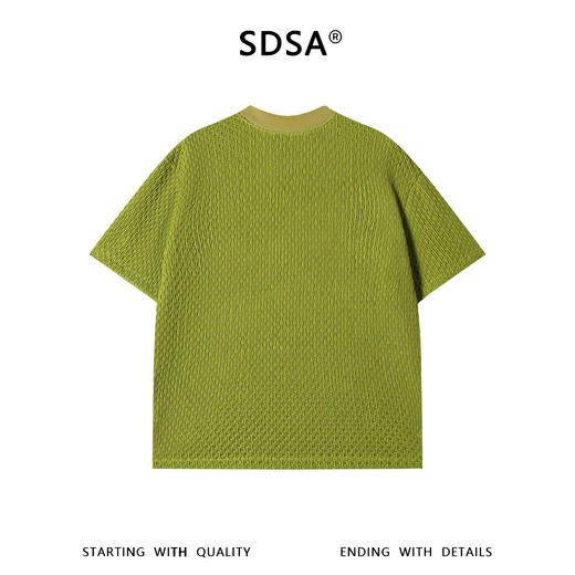 26T230SDSA男装2026新款高贵轻奢日系复古纯色肌理圆领短袖T恤百搭上衣 商品图2