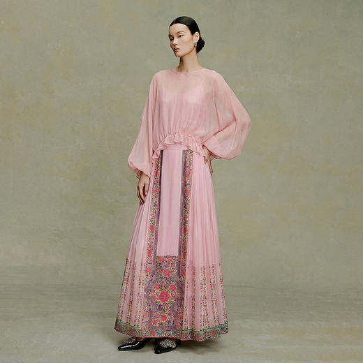 【林栖设计小店】（预售15天发货）醉芳菲|时装周同款花神改良轻凉马面裙2026夏新款半裙C1963001 商品图3