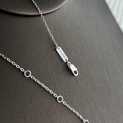 直发 整条925纯银 何方珠宝 极光丝带结锁骨链 商品图5