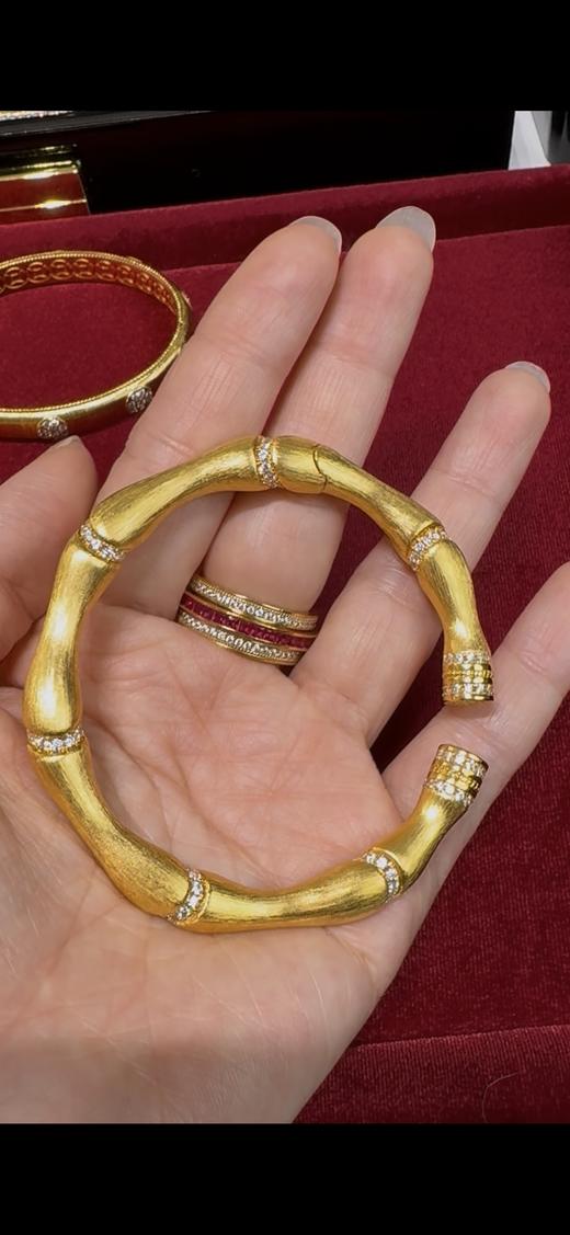 GAONAS  亭亭轩竹照 金色中式贵气手镯11934SGO 商品图4