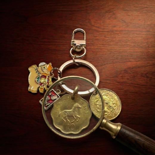 【马上有余】复古钱币钥匙挂件 商品图3