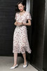 芳外v领荷叶花边连衣裙6Q19BL2080 商品缩略图5