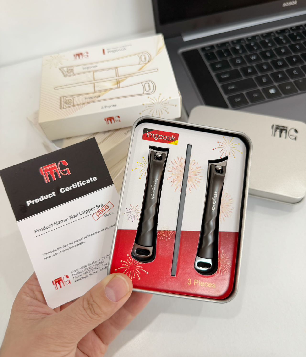29.9 出口德国正品imgcook防飞溅指甲剪三件套