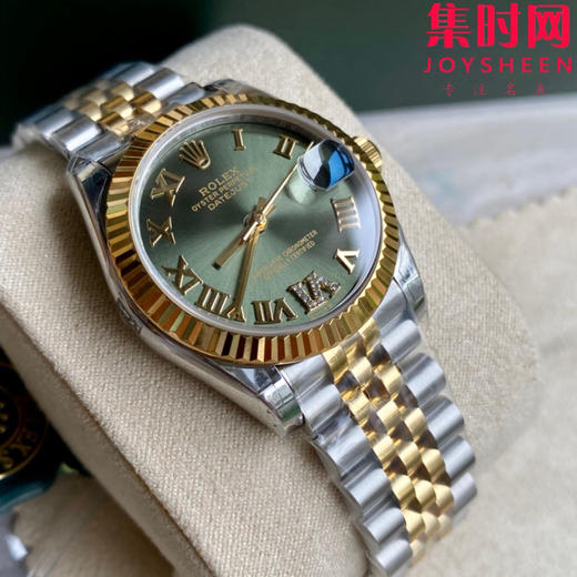 劳力士GS日志型系列 女款31mm 日志31系列 间金绿罗马 女士腕表 搭载改Cal.2236全自动机械机芯 商品图3