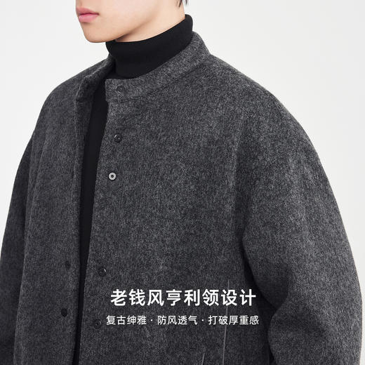 墨麦客男装仿毛织肌理羽绒服男2025冬款宽松落肩男士羽绒服88940 商品图3