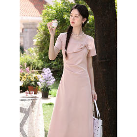 鹿向南【0330/20:00新品前一小时7折限量100件】粉色连衣裙