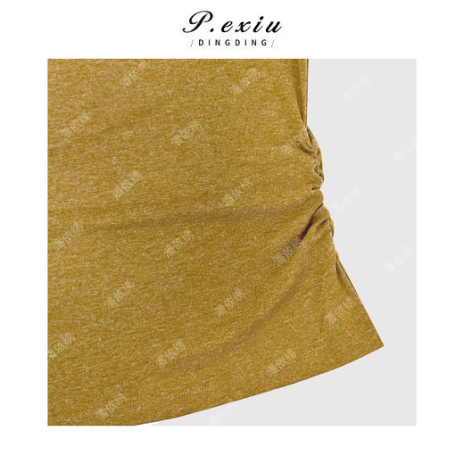 03-5潘依绣丁丁宠粉法式优雅气质一字领荡领设计感长袖上衣 WH00501 商品图2