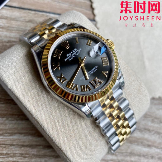 劳力士GS日志型系列 女款31mm 日志31系列 间金灰罗马 女士腕表 搭载改Cal.2236全自动机械机芯 商品图4