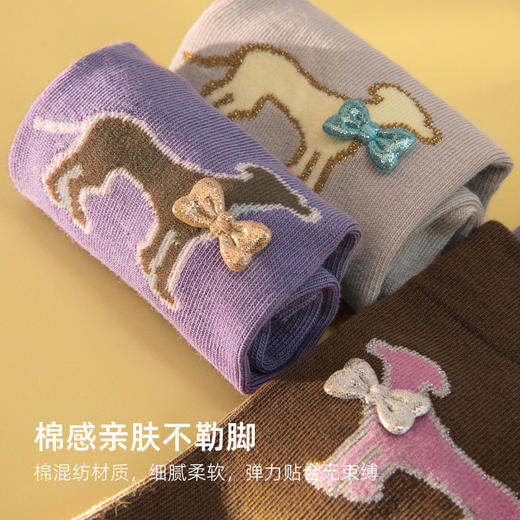 靴下物无骨袜子女中筒袜春秋款棉袜舒适日系ins潮长袜配德训鞋 商品图3