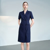IWY/藏青色西装连衣裙女夏季短袖双排扣职业装通勤高级感中长裙6Q10 商品缩略图0