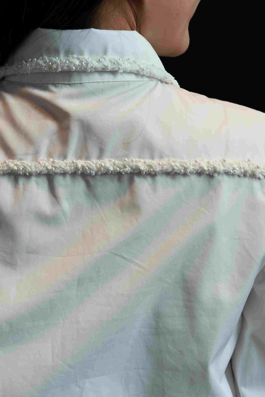 迷迭香|浪漫钉珠镶边衬衣 商品图3