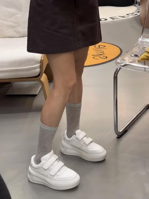 Acne  2.0魔术贴小白鞋闭眼入6cm厚底设计增高 商品图4