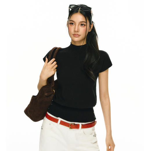 Ariseism 3月23日 19点50分 新品上新 纽扣装饰毛衫短袖 商品图1