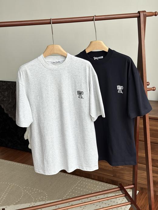 Acne Studios 男女同款圆领T 平纹蝴蝶结徽标休闲圆领短袖 商品图5