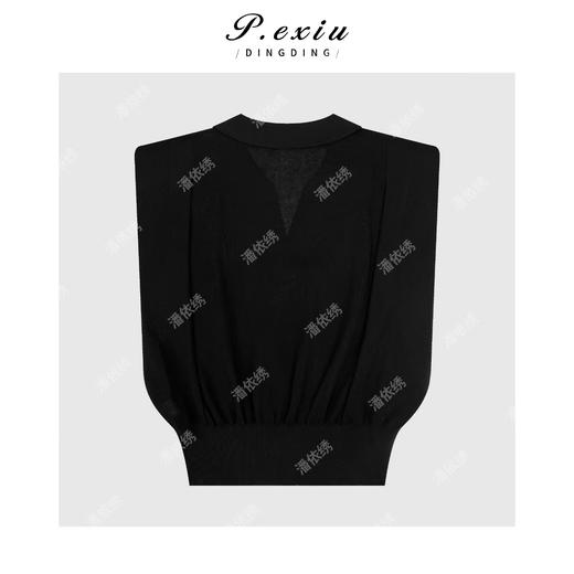 03-5潘依绣丁丁宠粉简约百搭POLO领短袖针织上衣Q3364 商品图1