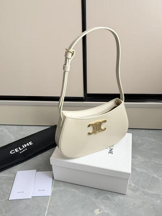 赛琳  米白色Tilly腋下包 金扣（LZ） 商品图1