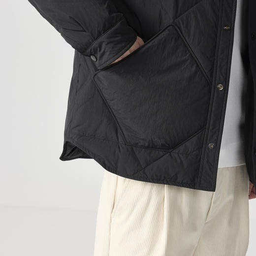 墨麦客菱形格插肩袖男士羽绒服冬季款远红外升温外套男88445 商品图2