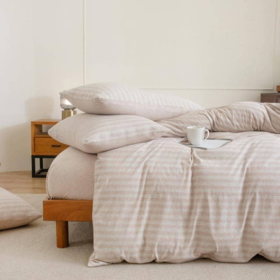 ————————無印良品全棉针织棉四件套--摩登风尚MJ-TJ23-16 被套*1：200*230cm    床单*1：230*250cm  枕套*2：48*74cm （代发）