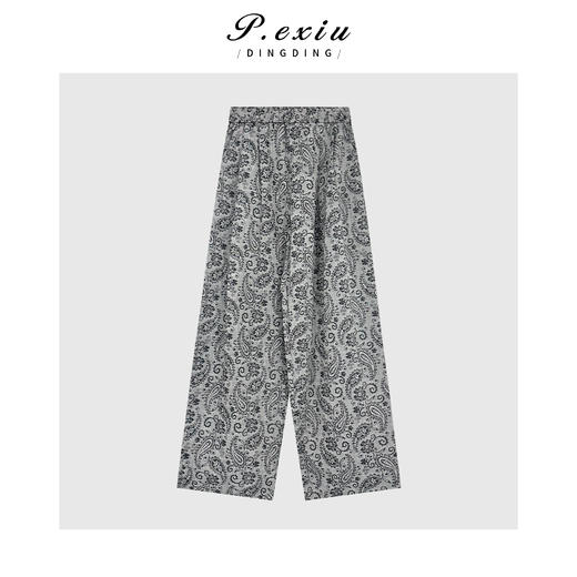 04-1潘依绣丁丁宠粉民族风腰果花松紧腰休闲裤 Q9875 商品图0