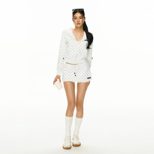 Ariseism 美式复古波点印花卫衣短裙套装女春季新款两件套 商品图4