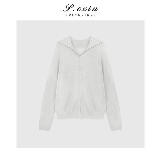 04-1潘依绣丁丁宠粉调性立领设计长袖针织开衫Q14190 商品图0