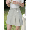 鹿向南【0331/20:00新品前1小时7折限量100件】卡其色短款半身裙 商品缩略图3