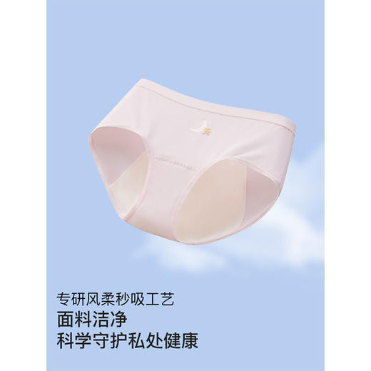 【E】likeuu少女内裤生理期安心裤经期安全裤15A抗菌发育大童初高中生两条装LC3161061 商品图4