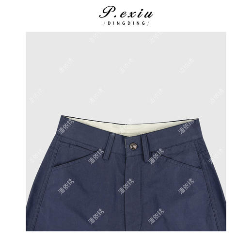 03-5潘依绣丁丁宠粉夏季百搭腰头撞色弯刀休闲裤Q30054 商品图2