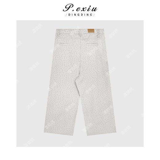 03-5潘依绣丁丁宠粉复古洋气波点松紧腰抽绳休闲裤Q3695 商品图1