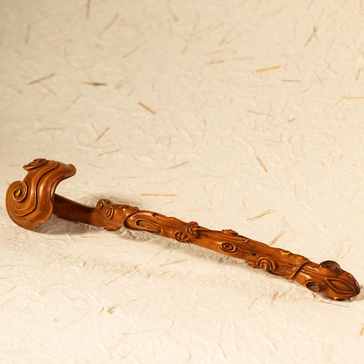 清	黄杨木雕灵芝纹如意 商品图0