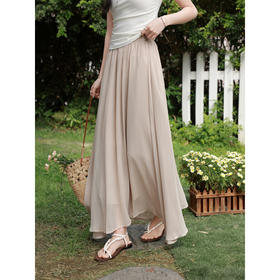 鹿向南【0331/20:00新品前1小时7折限量100件】杏色半身裙