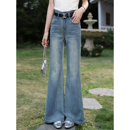 鹿向南【0330/20:00新品前一小时7折限量100件】蓝色牛仔裤 商品图2